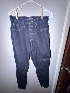 Lucky Brand Dark Indigo High-Rise Button-Fly Jeans